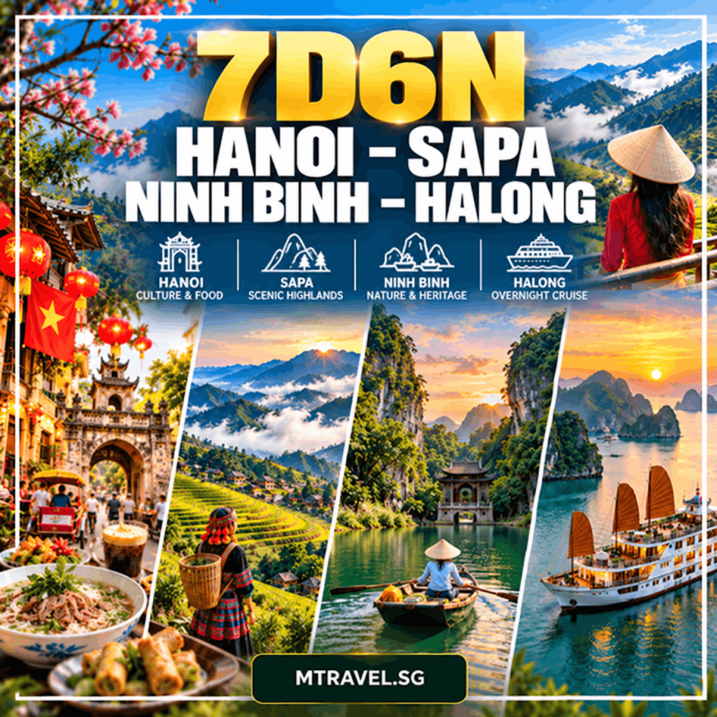 7D6N Hanoi – Sapa – Ninh Binh – Halong Overnight Cruise